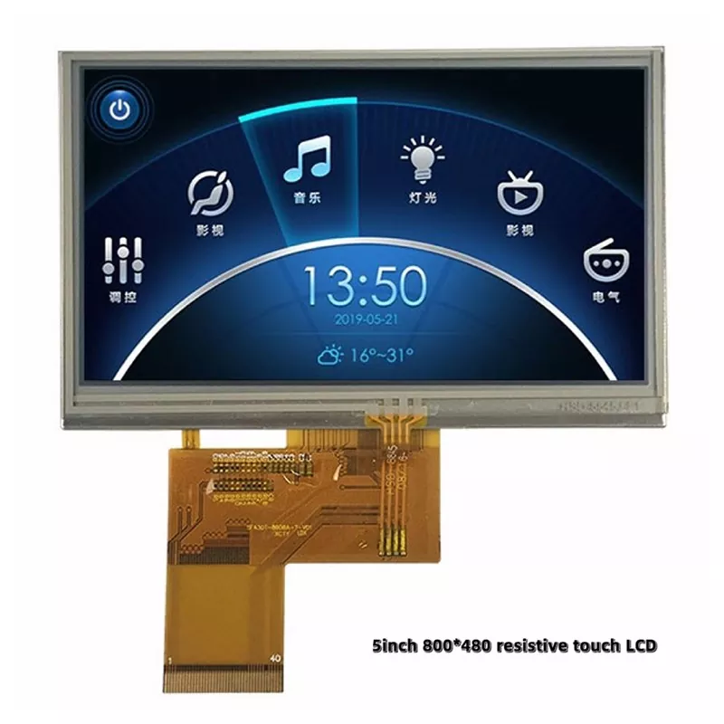 5 tommer resistivt touch TFT -modul